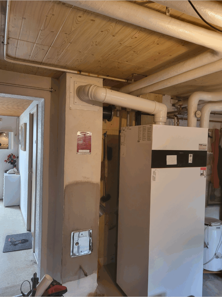 Tubage d'une chaudière à gaz